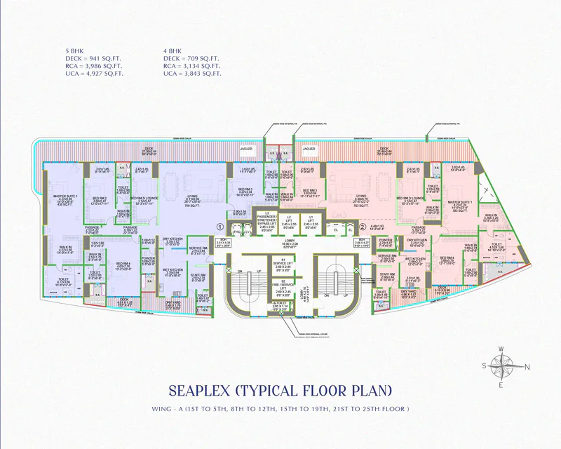 Seaplex Wing A typical floor plan